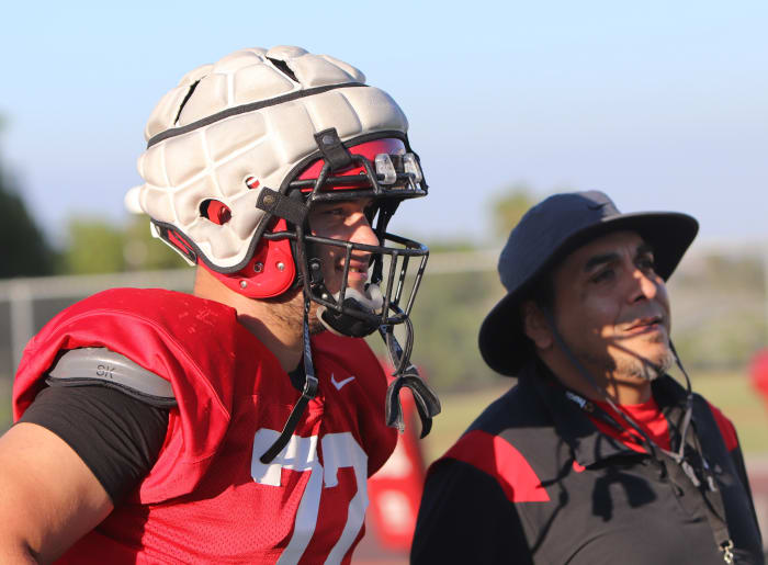 Brent on the sideline.